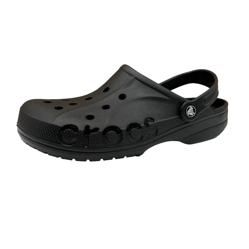 Crocs‎ Baya Mens Slip on Clogs Size 10 Black  Water Friendly Lightweight Comfort